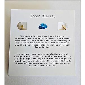 Raw Natural Gemstone Nugget Birthstone Earrings - June Moonstone