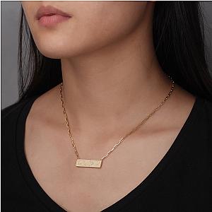 Touchstone Fine HE > i Mini-Bar Necklace Gold & Diamonds
