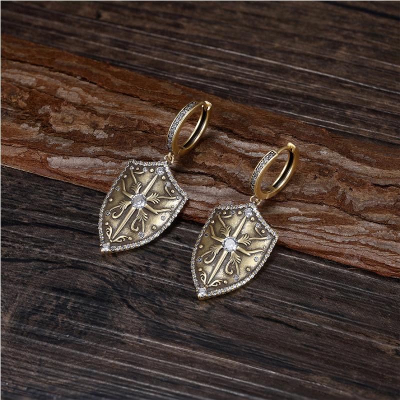 Saints and Saviors Annedore Shield Earrings