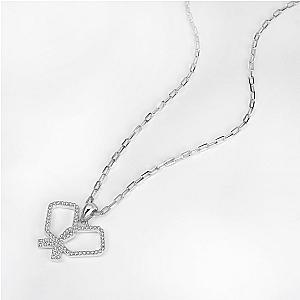 Pickleball Playtime PLUS Paddle Necklace Silver