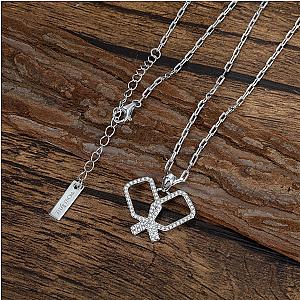 Pickleball Playtime PLUS Paddle Necklace Silver