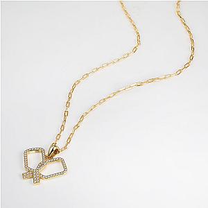 Pickleball Playtime PLUS Paddle Necklace Gold