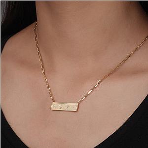 Touchstone HE > i Bar Necklace Gold