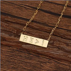 Touchstone HE > i Bar Necklace Gold