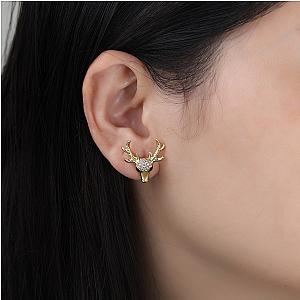 Everwild* Deer Stud Earrings in Gold