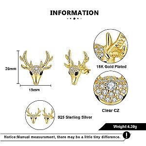 Everwild* Deer Stud Earrings in Gold