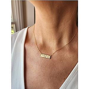 Touchstone Fine FEARLESS Mini-Bar Necklace Gold & Diamonds