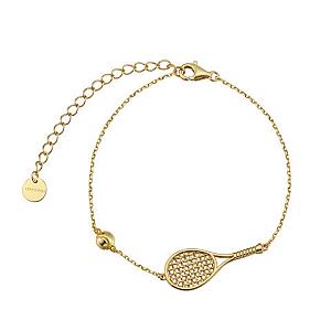 LoveMatch Tennis Ace Racquet Bracelet Gold
