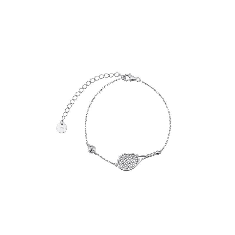 LoveMatch Tennis Ace Racquet Bracelet Silver