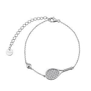 LoveMatch Tennis Ace Racquet Bracelet Silver