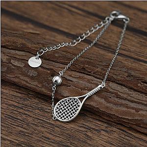 LoveMatch Tennis Ace Racquet Bracelet Silver