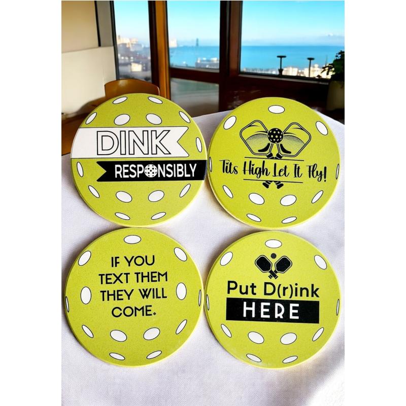 Pickleball Coaster Set B