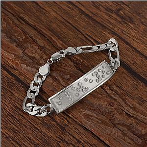 Touchstone* I Love You ID Link Bracelet in Silver