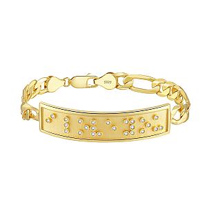 Touchstone* I Love You ID Link Bracelet in Gold