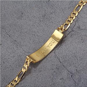 Touchstone* I Love You ID Link Bracelet in Gold