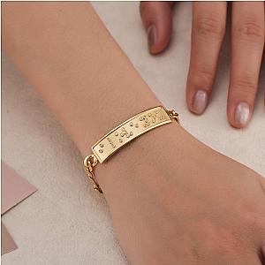 Touchstone* I Love You ID Link Bracelet in Gold
