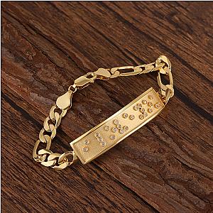Touchstone* I Love You ID Link Bracelet in Gold