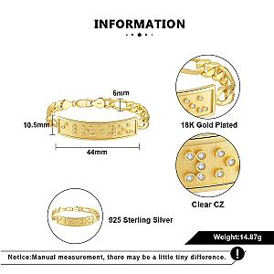 Touchstone* I Love You ID Link Bracelet in Gold