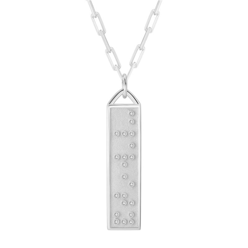 Touchstone* Clarity Bar Necklace Silver