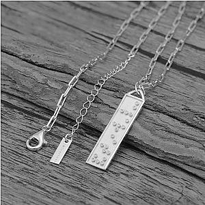 Touchstone* Clarity Bar Necklace Silver