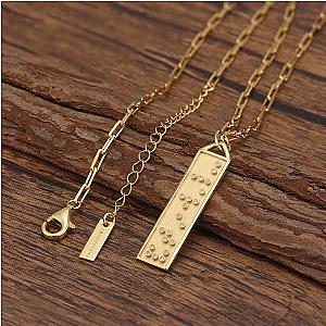 Touchstone* Clarity Bar Necklace Gold