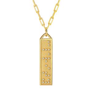 Touchstone* Clarity Bar Necklace Gold