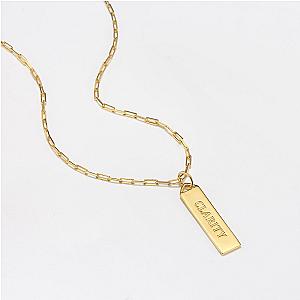 Touchstone* Clarity Bar Necklace Gold