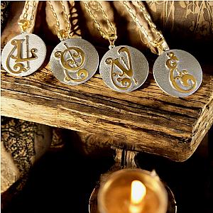Saints & Saviours* Fancy Initial Pendant Necklace A-Z