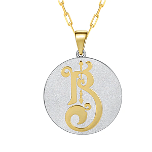Saints & Saviours* Fancy Initial Pendant Necklace A-Z