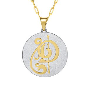 Saints & Saviours* Fancy Initial Pendant Necklace A-Z