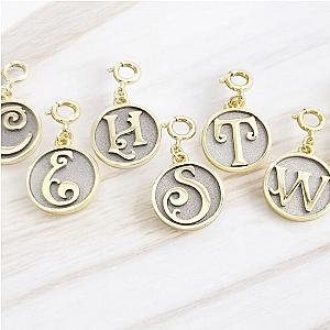 Dainty Fancy Initial Clip-on Pendant Charm A-Z