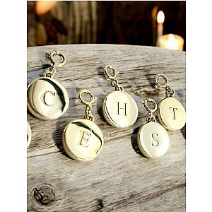 Dainty Fancy Initial Clip-on Pendant Charm A-Z