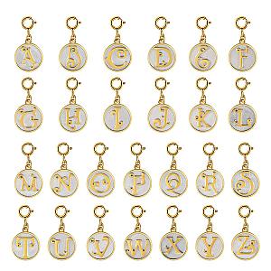 Dainty Fancy Initial Clip-on Pendant Charm A-Z