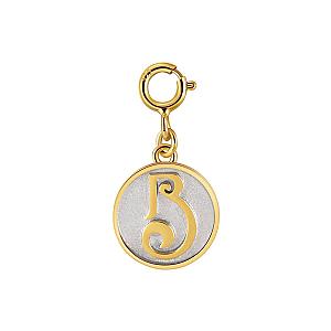 Dainty Fancy Initial Clip-on Pendant Charm A-Z