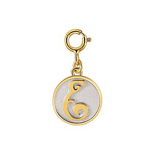 Dainty Fancy Initial Clip-on Pendant Charm A-Z