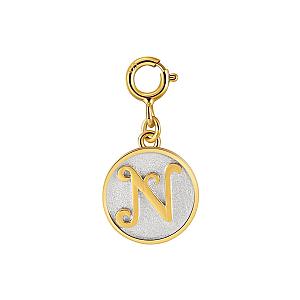Dainty Fancy Initial Clip-on Pendant Charm A-Z