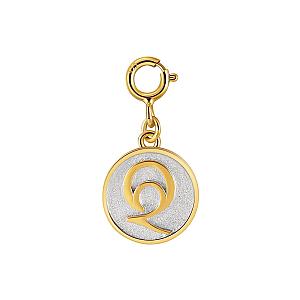 Dainty Fancy Initial Clip-on Pendant Charm A-Z