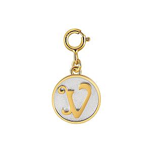 Dainty Fancy Initial Clip-on Pendant Charm A-Z