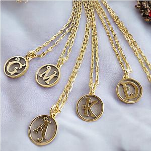 Dainty Fancy Initial Pendant Necklace A-Z
