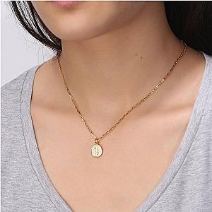 Dainty Fancy Initial Pendant Necklace A-Z