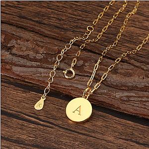 Dainty Fancy Initial Pendant Necklace A-Z
