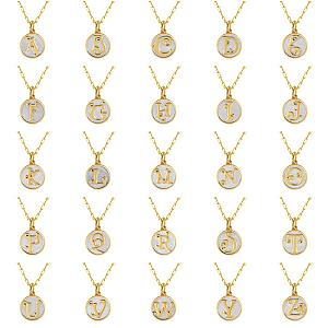 Dainty Fancy Initial Pendant Necklace A-Z