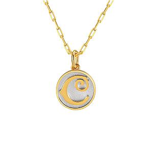 Dainty Fancy Initial Pendant Necklace A-Z