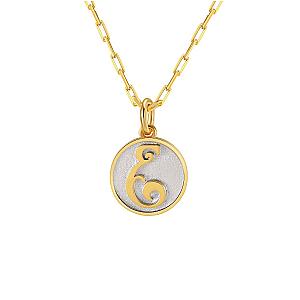 Dainty Fancy Initial Pendant Necklace A-Z