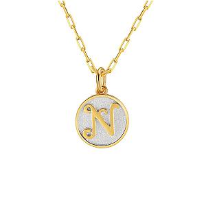 Dainty Fancy Initial Pendant Necklace A-Z