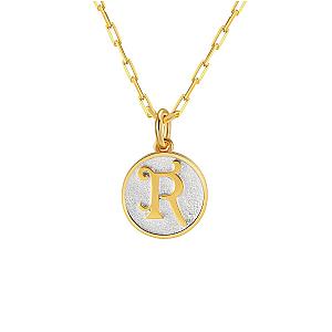 Dainty Fancy Initial Pendant Necklace A-Z