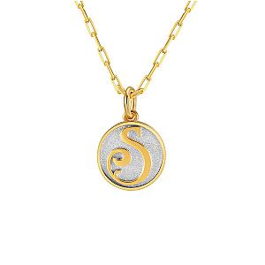 Dainty Fancy Initial Pendant Necklace A-Z