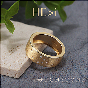 Touchstone HE>i Band Ring Brushed Gold