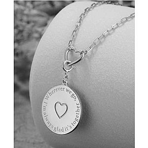 Saints and Saviors We Wander Compass Necklace Silver