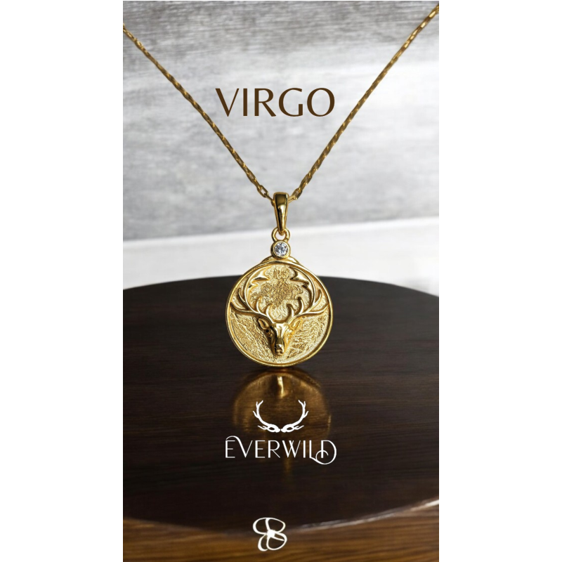 Zodiac Virgo Antler Necklace
